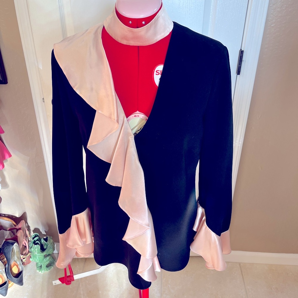 Cinq a Sept black/pink blouse size medium